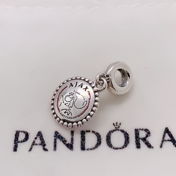 Authentic PANDORA AFC Ajax Football Club MLS Logo Dangle Soccer Rare Amsterdam - Picture 4 of 4